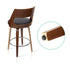 Set of 2 Wooden Bar Stools - Black