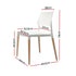 Dining Chairs Set of 4 Plastic Wooden Stackable White