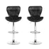 Artiss 2x Bar Stools Gas Lift Leather Seat Black