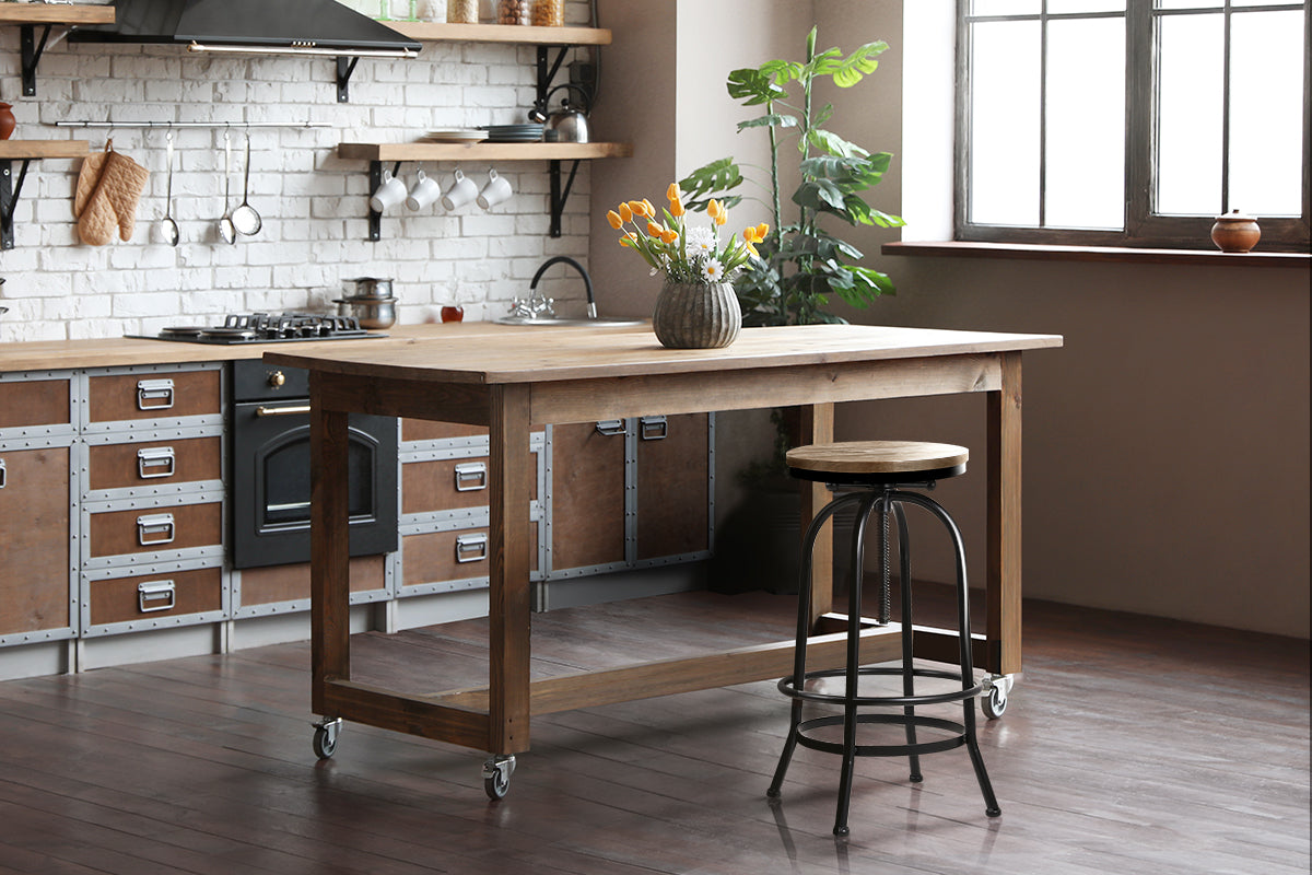 Bar Stools Adjustable Wood Chairs