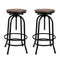 Artiss 2x Bar Stools Adjustable Wood Chairs