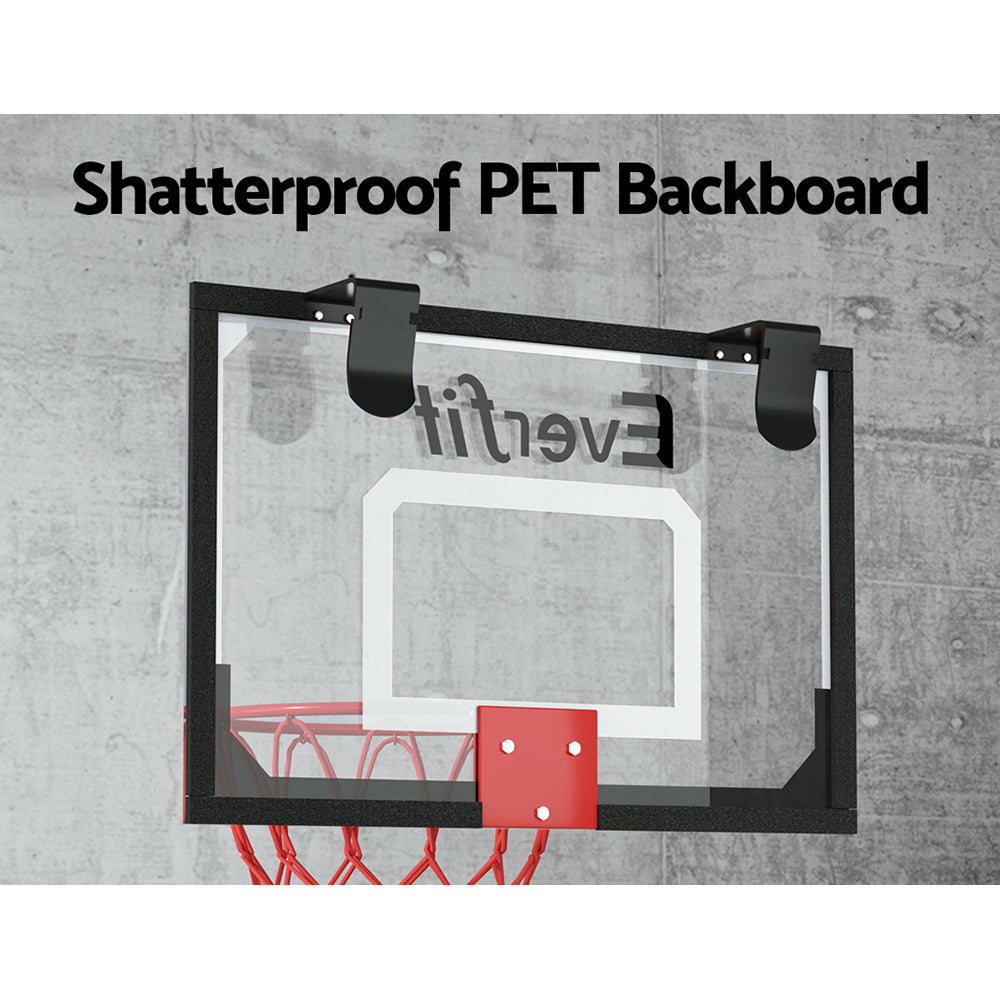 23" Mini Basketball Hoop Backboard Door Wall Mounted Sports Kids Black