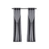 2X 132x213cm Blockout Sheer Curtains Charcoal