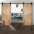 2.44M Antique Classic Style Double Sliding Barn Door Hardware Track Roller Kit