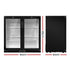 198L Bar Fridge Dual Glass Door w/Light Black