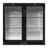 Devanti 198L Bar Fridge Dual Glass Door w/Light Black