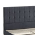 Bed Frame Queen Size Mattress Base Platform Wooden Velevt Headboard Grey