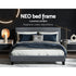 Neo Bed Frame Fabric - Grey Queen