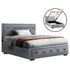 Bed Frame King Single Size Gas Lift Mattress Base with Storage Fabric