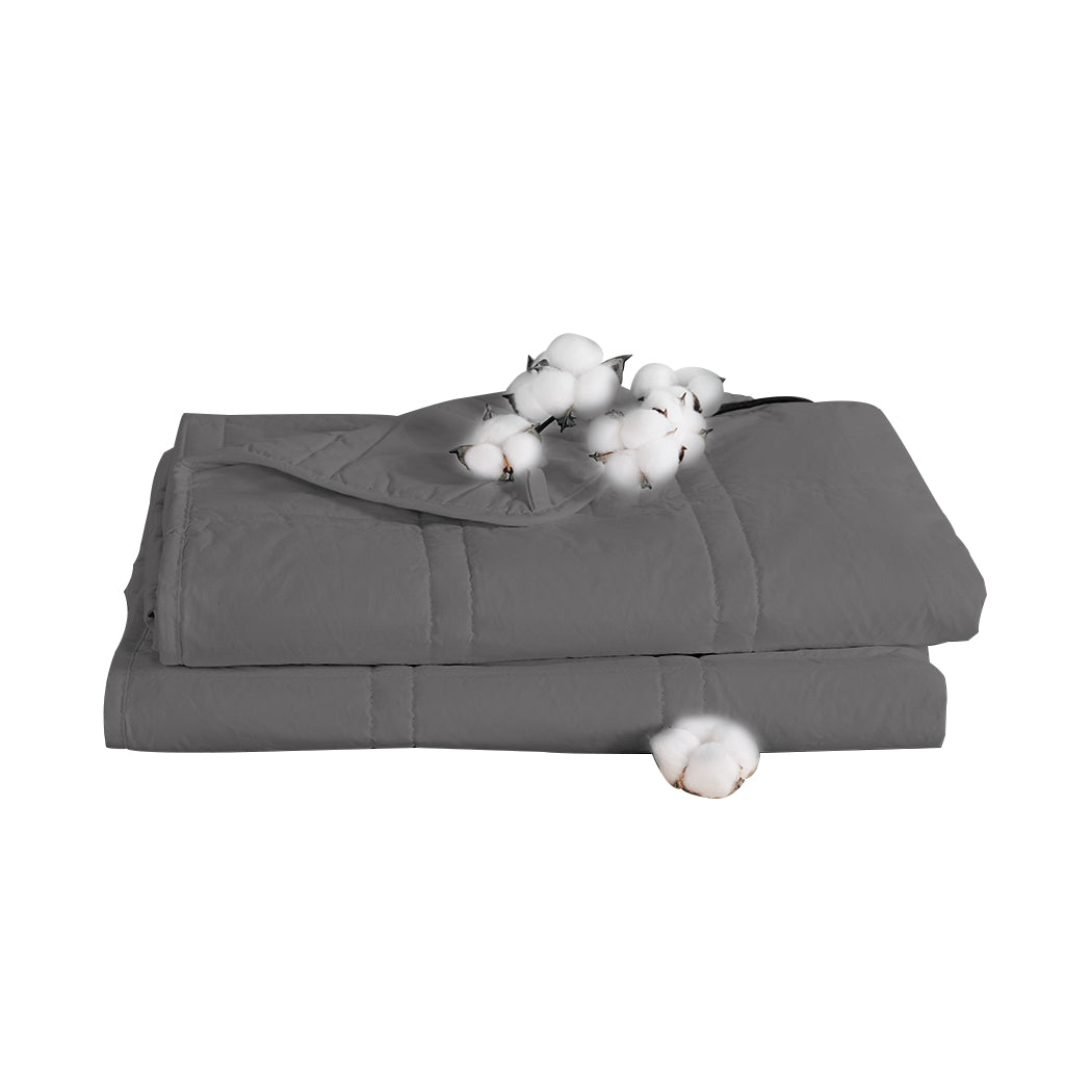 Weighted Blanket Cotton Heavy Gravity Adults Deep Relax Relief 5KG Grey