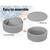 Kids Ball Pit 90x30cm Ocean Foam Play Pool Barrier Toys Children Grey