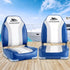 2X Folding Boat Seats Marine Seat Swivel High Back 12cm Padding Blue