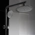 Rain Shower Head Set Black Round Brass Taps Mixer Handheld High Pressure 10"