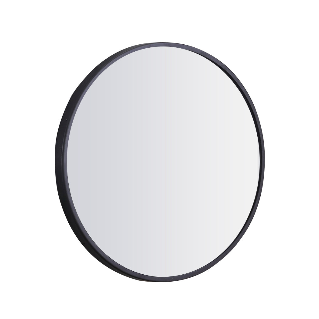 Wall Mirror Round Shaped Bathroom Makeup Mirrors Smooth Edge 80CM