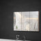 Bathroom Mirror Cabinet Natural MDF 3 Door Vanity Storage