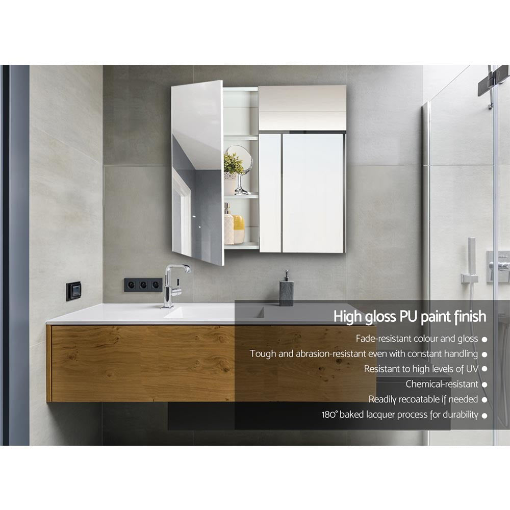 Bathroom Mirror Cabinet 750x720mm White