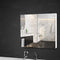 Bathroom Mirror Cabinet White MDF 2 Door Wall Storage 75cm