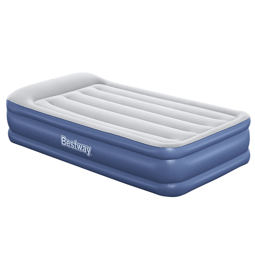 Air Mattress Inflatable Bed 46cm Airbed Single Blue