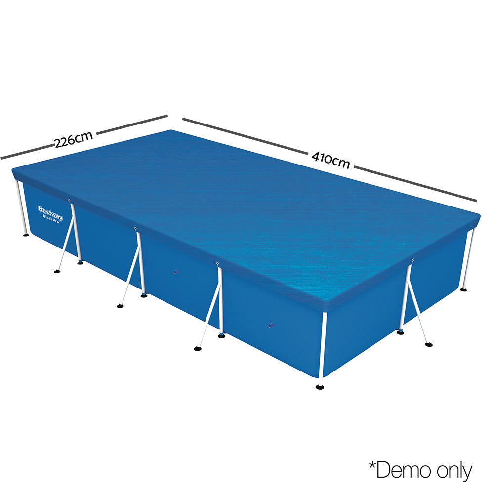 Pool Cover Fits 4.04x2.12m Above Ground Swimming Pool PE Blanket