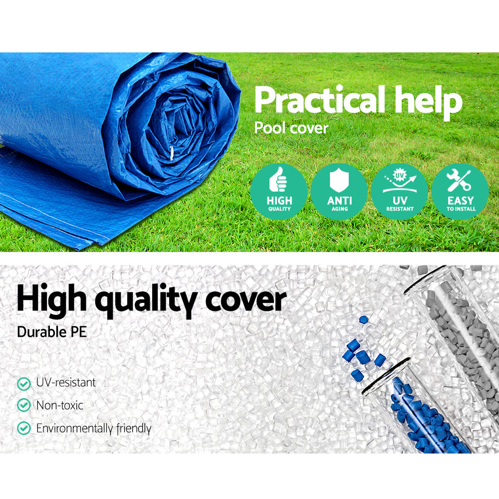 Pool Cover Fits 4.04x2.12m Above Ground Swimming Pool PE Blanket