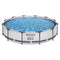 Bestway Swimming Pool 366x76cm Steel Frame Round Above Ground Pools w/ Filter Pump 6473L