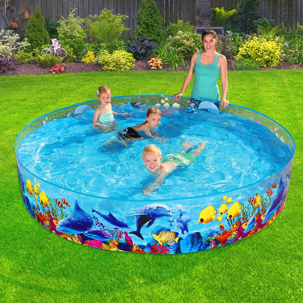 Kids Pool 244x46cm Round Above Ground Rigid Swimming Pools Undersea 2074L