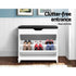 Adjustable 3 Tier Storage Shoe Cabinet Bench Cupboard  White