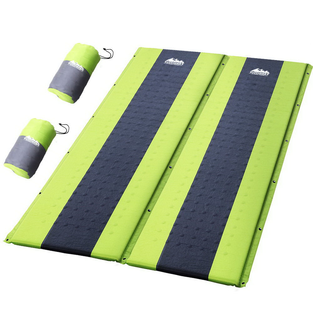 Self Inflating Mattress Camping Sleeping Mat Air Bed Pad Double Green