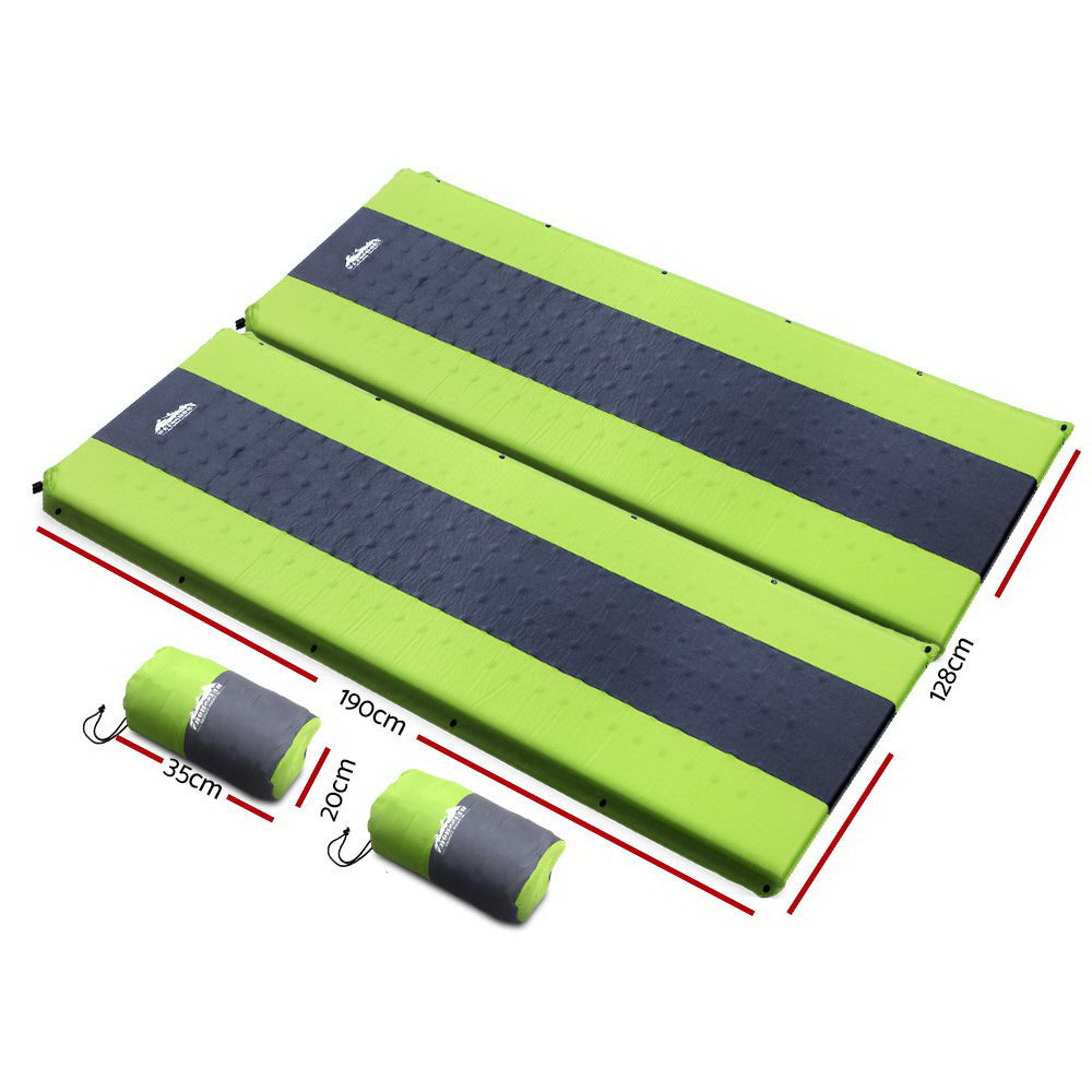 Self Inflating Mattress Camping Sleeping Mat Air Bed Pad Double Green