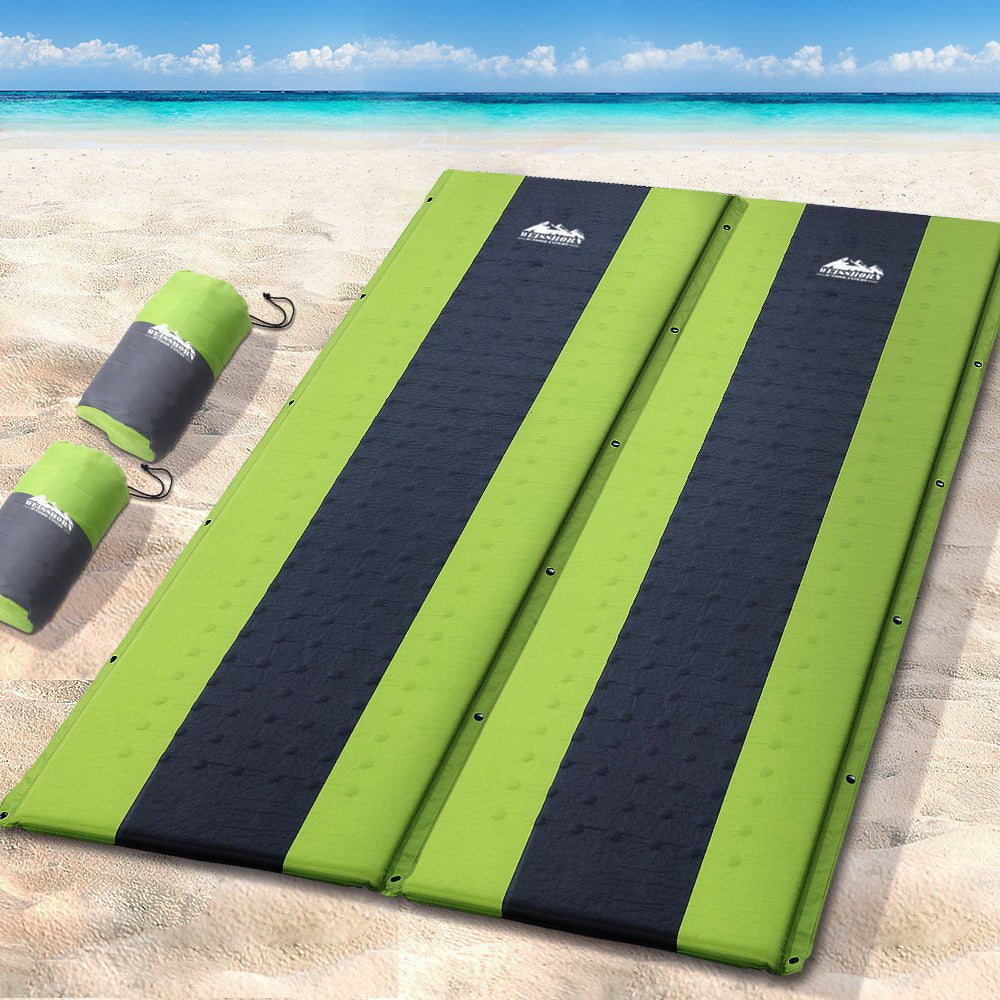 Self Inflating Mattress Camping Sleeping Mat Air Bed Pad Double Green