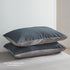 Cotton Bed Sheets Set Navy Grey Cover Double