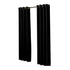 2x Blockout Curtains Panels 3 Layers Eyelet Room Darkening 132x160cm Black