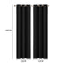 2x Blockout Curtains Panels 3 Layers Eyelet Room Darkening 132x160cm Black