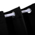 2x Blockout Curtains Panels 3 Layers Eyelet Room Darkening 132x160cm Black