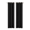 2x Blockout Curtains Panels 3 Layers Eyelet Room Darkening 132x160cm Black