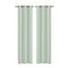 2x Blockout Curtains Panels 3 Layers Eyelet Room Darkening 132x160cm Green