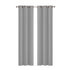 2x Blockout Curtains Panels 3 Layers Eyelet Room Darkening 132x213cm Grey