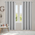 2x Blockout Curtains Panels 3 Layers Eyelet Room Darkening 140x230cm Grey