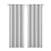 2x Blockout Curtains Panels 3 Layers Eyelet Room Darkening 140x230cm Grey