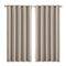 2x Blockout Curtains Panels 3 Layers Eyelet Room Darkening 180x230cm Beige