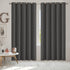 2x Blockout Curtains Panels 3 Layers Eyelet Room Darkening 180x230cm Charcoal