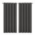 2x Blockout Curtains Panels 3 Layers Eyelet Room Darkening 180x230cm Charcoal