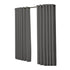 2x Blockout Curtains Panels 3 Layers Eyelet Room Darkening 240x230cm Charcoal