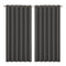 2x Blockout Curtains Panels 3 Layers Eyelet Room Darkening 240x230cm Charcoal