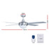 52'' Ceiling Fan AC Motor w/Light w/Remote - Silver