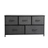 Storage Cabinet Tower Chest of Drawers Dresser Tallboy 5 Drawer Dark Grey