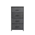 Storage Cabinet Tower Chest of Drawers Dresser Tallboy 4 Drawer Dark Grey