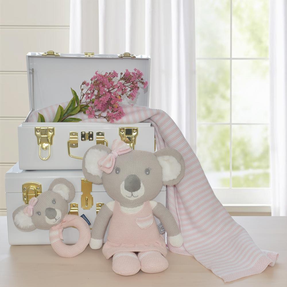 Knitted Ring Rattle Chloe the Koala