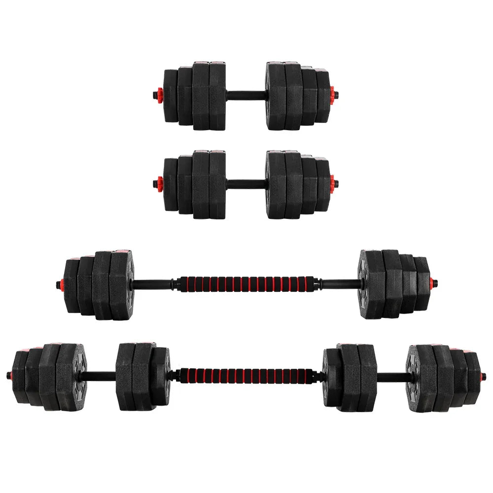 40kg Adjustable Dumbbell Barbell Set Weight Lifting Home Gym