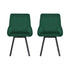 Artiss Dining Chairs Set of 2 Velvet Swivel Base Green